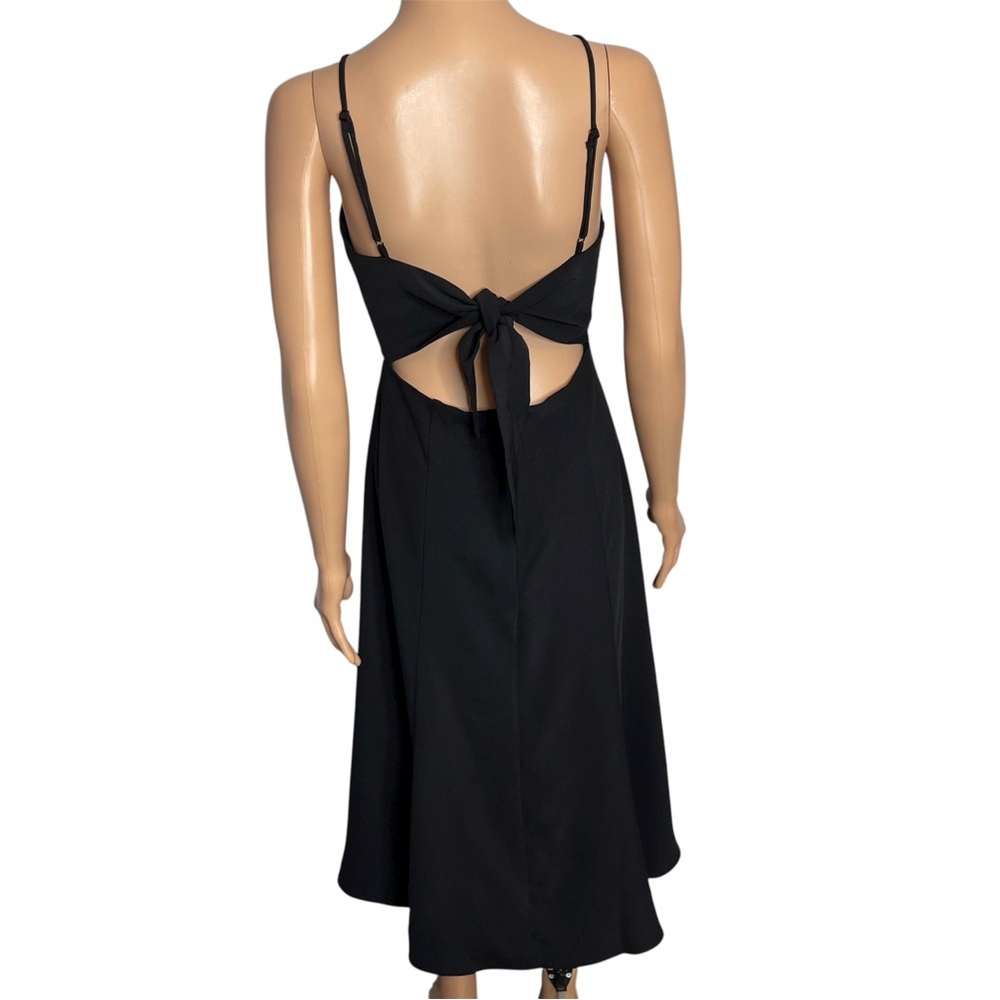 NBD Tie Me Down Midi Dress size M Black NWT Cutout Side slit - Picture 5 of 9